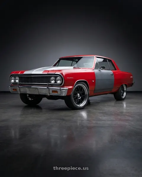1964 Chevrolet Chevelle with SSR Professor MS3 5x120.65 19x7.5+10 MD Disk Flat Black wheels