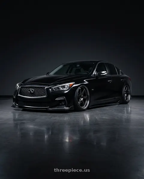 2016 INFINITI Q50 with Volk Racing TE37SL 5x114.3 19x10.5+12 Pressed Double Black wheels