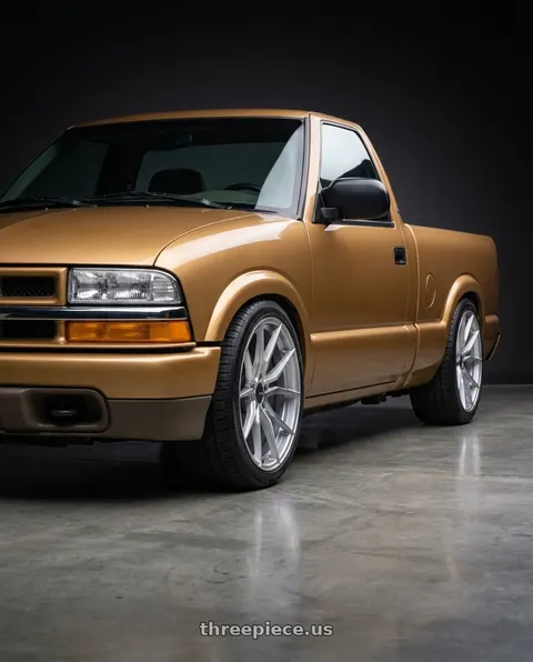 1998 Chevrolet S10 with Advanti Racing 80S Hybris 5X120 18x8 +35 Silver with Machined Face wheels