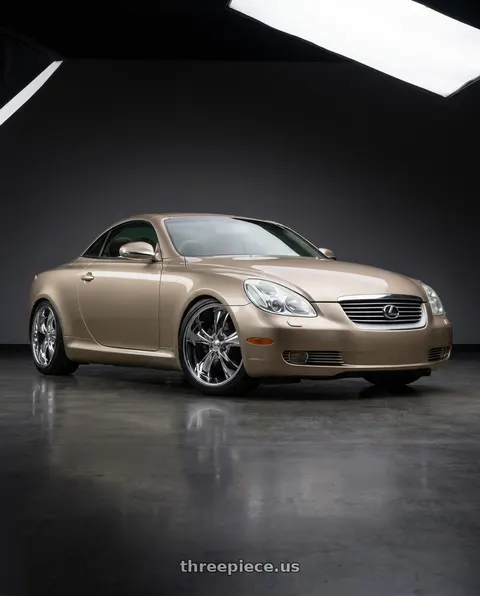2003 Lexus SC430 with Foose 1PC F105 LEGEND 5X114.3 18X7 +1 CHROME PLATED wheels