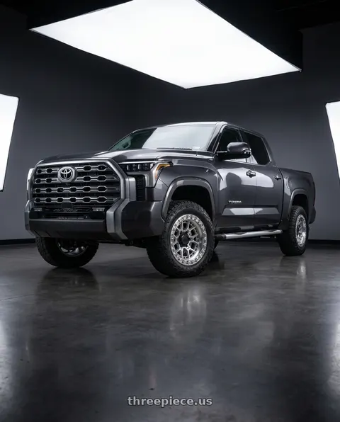 2023 Toyota Tundra with LOCK OFFROAD COMMANDO 6x139.7 17x9 0 Machine With Clear Coat wheels