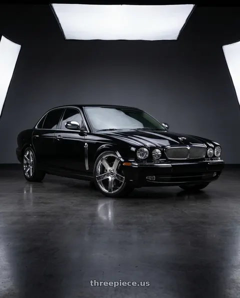 2008 Jaguar XJ8 with Strada Coda 5x112 20x8.5 +35 Chrome wheels