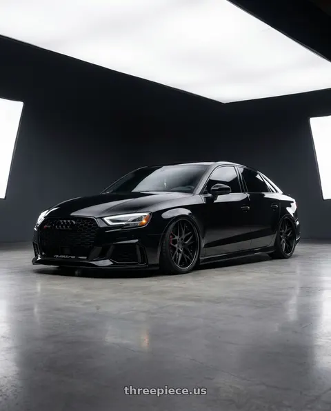 2017 Audi RS3 with Work Gnosis Cvx 5x112 20x11+30 A Disk Matte Black wheels