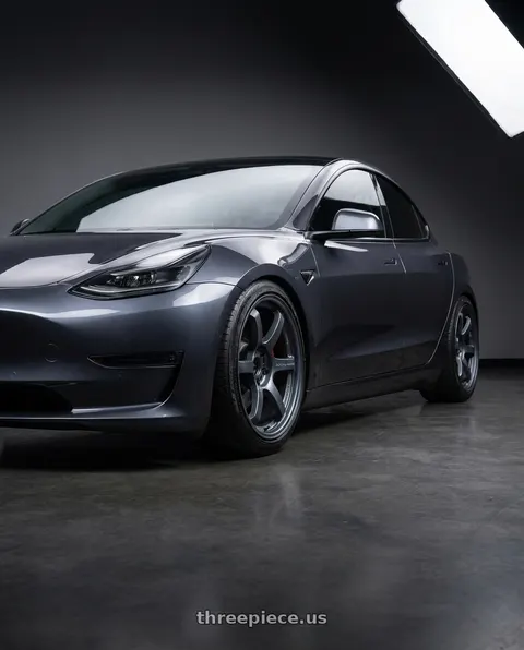 2023 Tesla Model 3 Performance with Gram Lights 57DR 5x114.3 19x9.5+25 Gunblue II wheels