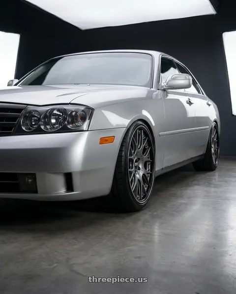 2004 INFINITI M45 with BBS CH-RII 5x120 22x10 +40 Satin Platinum Center Black Lip SS Rim Protector wheels