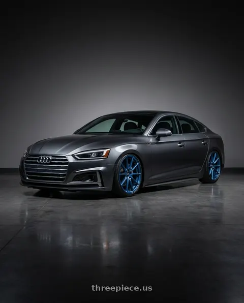 2018 Audi A5 Quattro with MST Wheels DELTA 5x114.3 18x8.5 +35 Cerulean Blue Pearl wheels