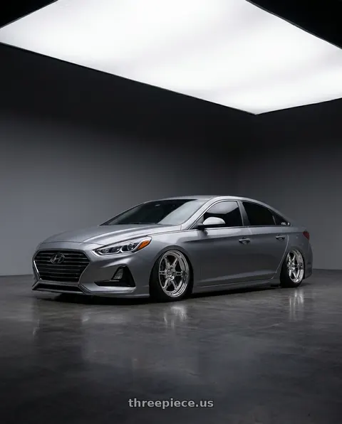 2019 Hyundai Sonata SE with Kansei K14X Roku 5x114.3 18x9.5 22 Chrome wheels