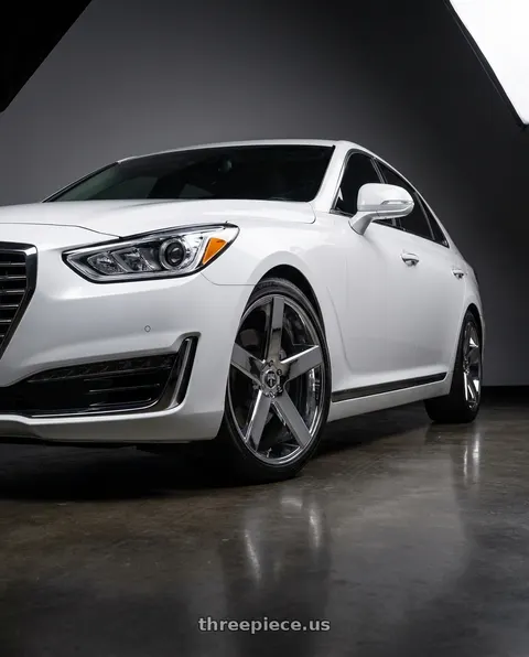 2018 Genesis G90 with DUB 1PC S115 BALLER 5X114.3 22X8.5 +38 CHROME PLATED wheels