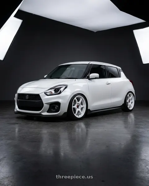 2024 Suzuki Swift Sport with Enkei PF06 5x114.3 16x8+30 White Machined wheels
