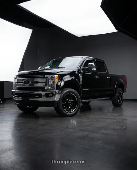 2017 Ford F-350 Super Duty with WELD Off-Road Gauntlet 8x170 20x10 -18 Gloss Black/Milled wheels