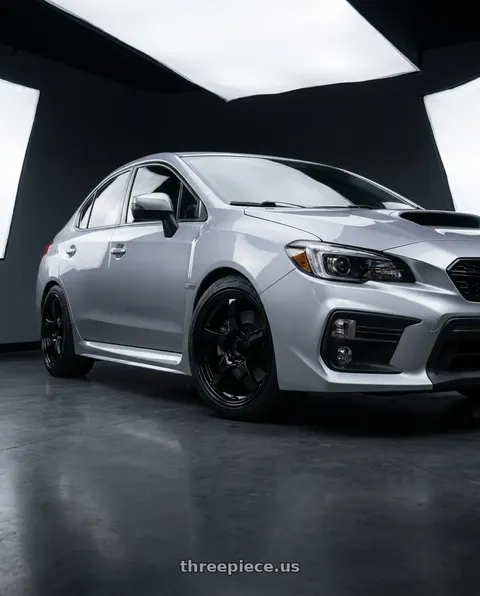2018 Subaru WRX with Gram Lights 57CR 5x114.3 18x8.5+37 Glossy Black wheels