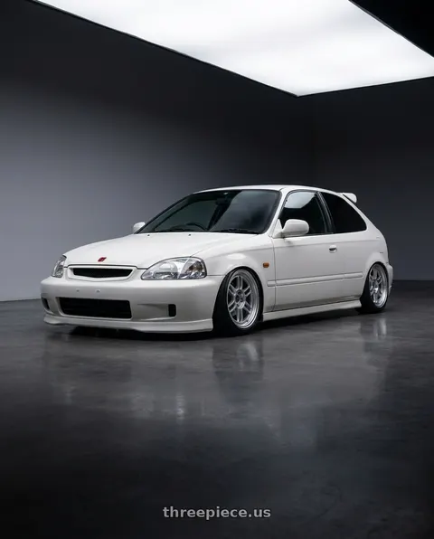 1997 Honda Civic with Enkei RPF1 5x100 16x7+35 Silver wheels