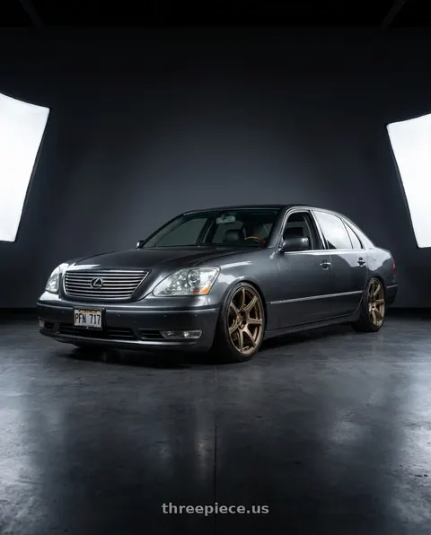 2006 Lexus LS430 with Work Emotion T7r 5x114.3 19x9.5 +38 Matte Bronze wheels