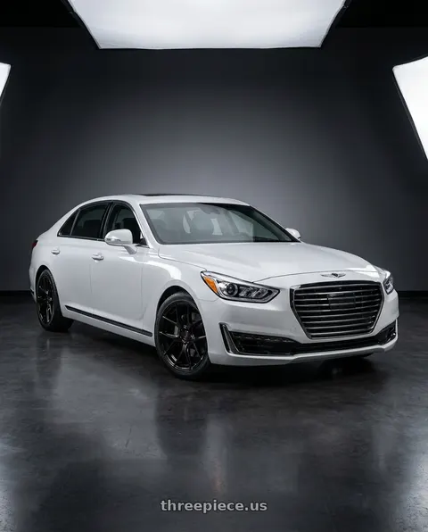 2018 Genesis G90 Ultimate with DOLCE PERFORMANCE MONZA 5x114.3 20x8.5 +38 Gloss Black wheels
