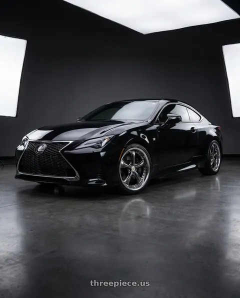 2022 Lexus RC350 F Sport with Work Wheels VS-KF 5X114.3 19x8+40 Brilliant Silver Black A Disk FULL REVERSE wheels