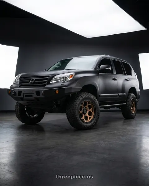 2012 Lexus GX460 with KMC KM541 DIRTY HARRY 6X139.7 20X9 +0 MATTE BRONZE WITH BLACK LIP wheels