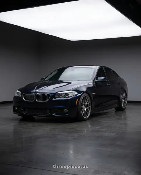 2015 BMW 535i xDrive with Aodhan AH-X 5x120 18x9.5+35 Hyper Black wheels