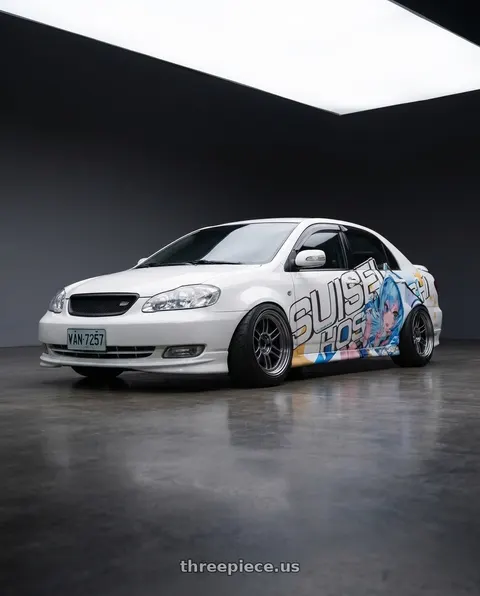 2006 Toyota Corolla with Enkei RPF1 5x100 16x7+35 SBC wheels