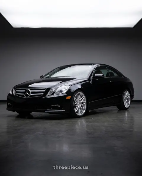 2013 Mercedes-Benz E350 4Matic with F1R F103 5x112 18x8.5 +42 Brushed Silver wheels