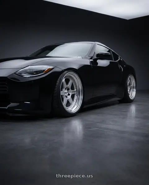2026 Nissan Z Sport with Work Meister L1 3P 5x114.3 19x11.5+15 L Disk Matte Silver wheels