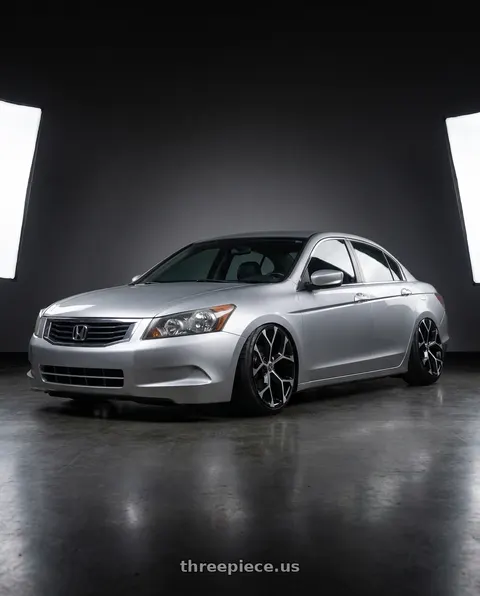 2010 Honda Accord with Xcess 5 Flake 5x108 18x8.5 +35 Gloss Black Machined wheels