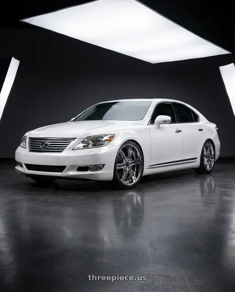 2011 Lexus LS460 with Blade Luxury BL-402 Pizarro 6x139.7 24x9.5 +18 Chrome wheels