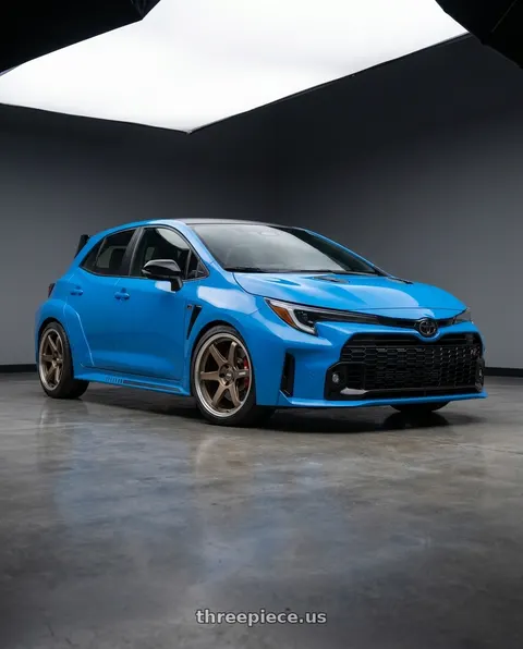 2024 Toyota GR Corolla with ESR Wheels APEX SERIES AP6 5x114.3 18x8.5 +30 Matte Bronze wheels