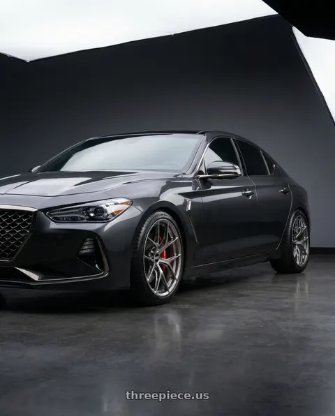 2019 Genesis G70 with BBS FI-R Evo CL 21x12.0+70 Platinum Silver wheels