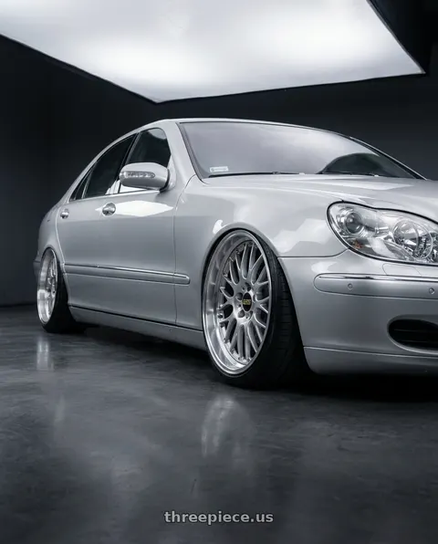 2003 Mercedes W220 with BBS RS-GT 5x112 20x10.0+22 Diamond Silver wheels