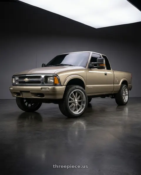 2003 Chevrolet S10 with US Mag 1PC U111 RAMBLER 5X120.65 15X7 +1 MATTE GUN METAL MACHINED wheels