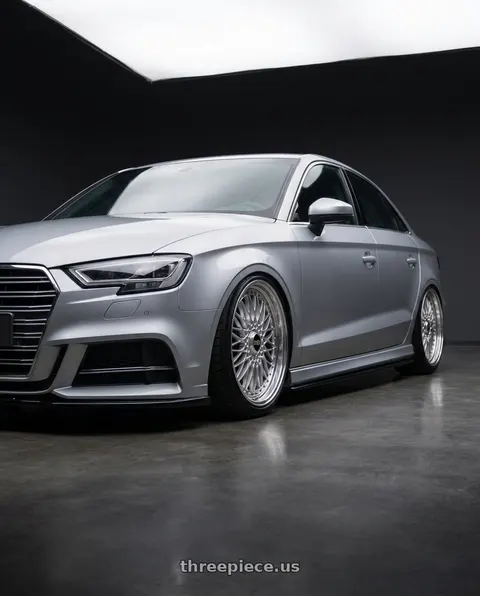 2015 Audi A3 Quattro with BBS Super 5x112 19x9 +28 Diamond Silver wheels
