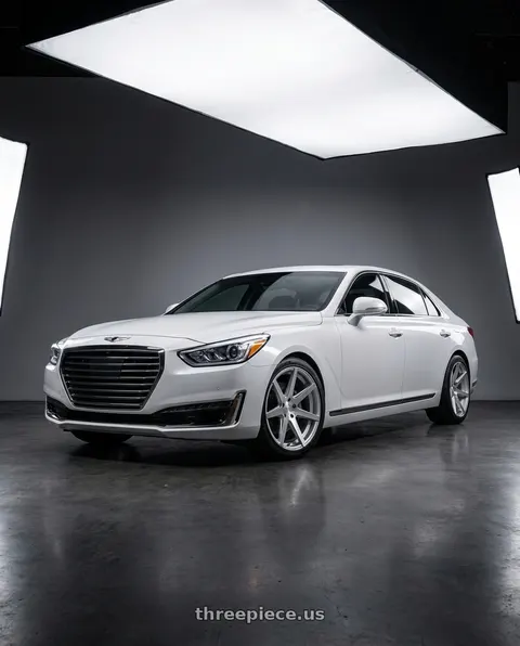 2018 Genesis G90 Ultimate with Rohana RC7 5x114.3 20x10+40 Machine Silver wheels