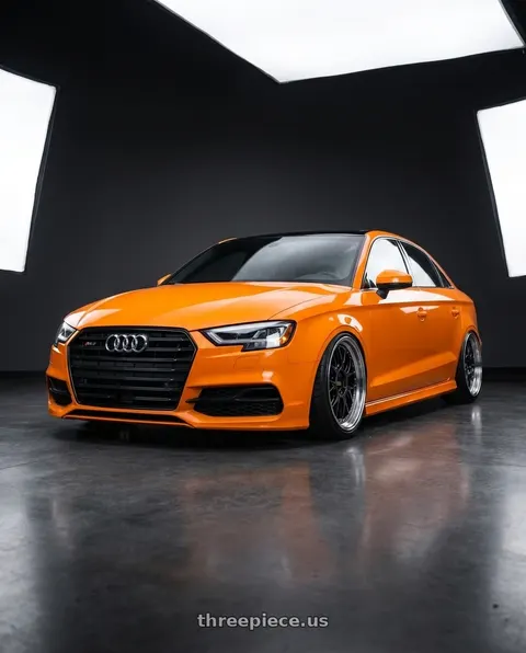 2017 Audi RS3 with BBS LM-R 5x112 19x8.5 +30 Black Center W / Diamond Machined Lip wheels