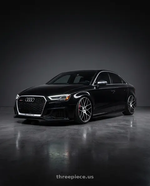 2017 Audi RS3 with TSW TW002 LASARTHE 5X112 20x10.5 +30 GLOSS BLACK MACHINED wheels