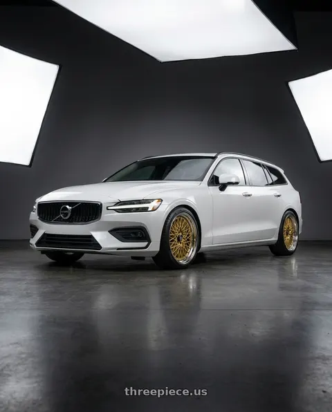 2020 Volvo V60 with SSR Formula MESH 5x108 18X7.5+43 SL Disk Fm Gold wheels