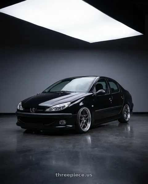 2011 Peugeot 206 SD with ESR Wheels CS SERIES CS15 5x100 18x8.5 +30 Gloss Graphite wheels