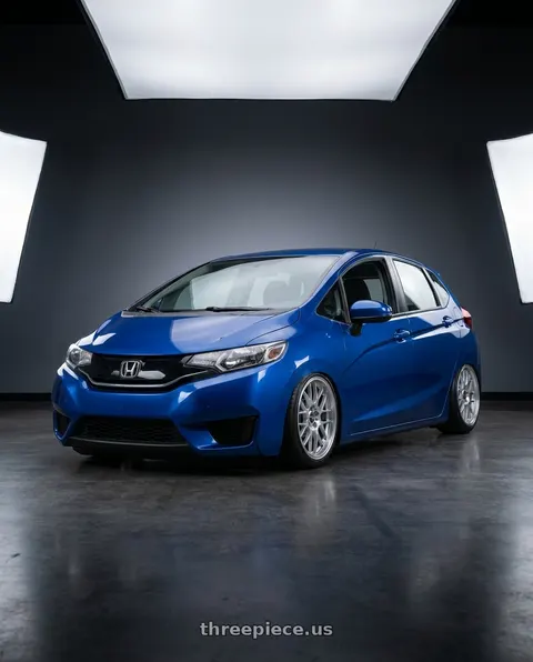 2015 Honda Fit with BBS RG-R 4x100 17x7.0+38 Diamond Silver wheels