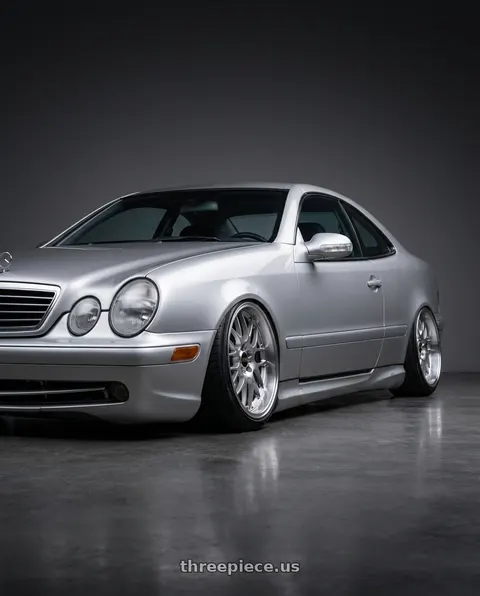 1999 Mercedes-Benz CLK320 with BBS RS-GT 5x120 19x9.5 +40 Diamond Silver Center Diamond-Cut Rim wheels