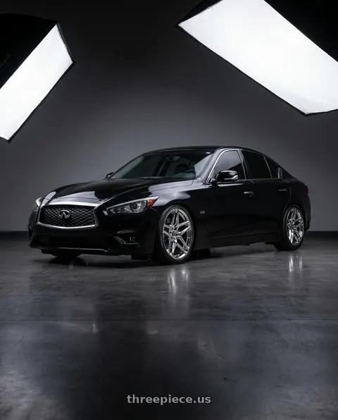 2020 INFINITI Q50 Luxe with HERITAGE WHEEL EBISU MONOC 5x114.3 19x8.5 +35 CHROME wheels