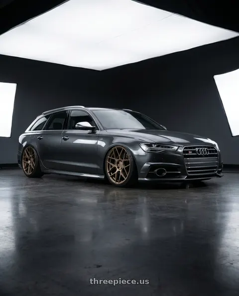 2016 Audi S6 with Aodhan AFF2 5x112 20x10.5+35 Matte Bronze wheels