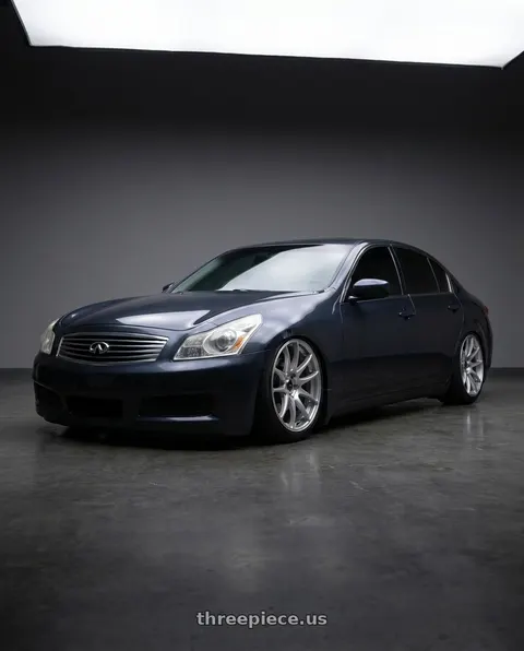 2008 INFINITI G35 with Vors TR4 5x114.3 17x8  +35 Silver Machine Face wheels