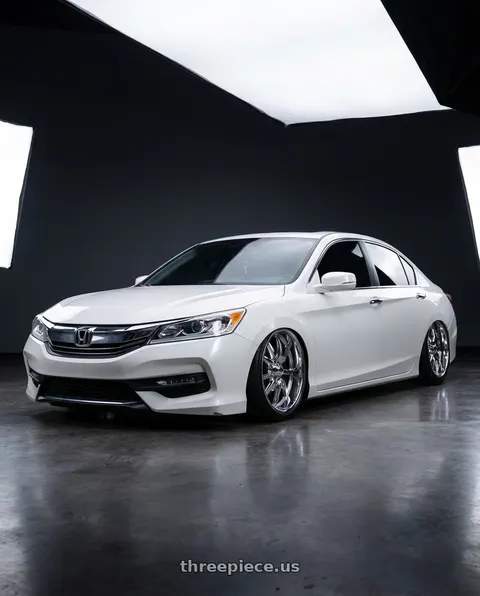 2016 Honda Accord EX-L with Ridler Type 650 5x114.3 18x9.5+0 Chrome wheels