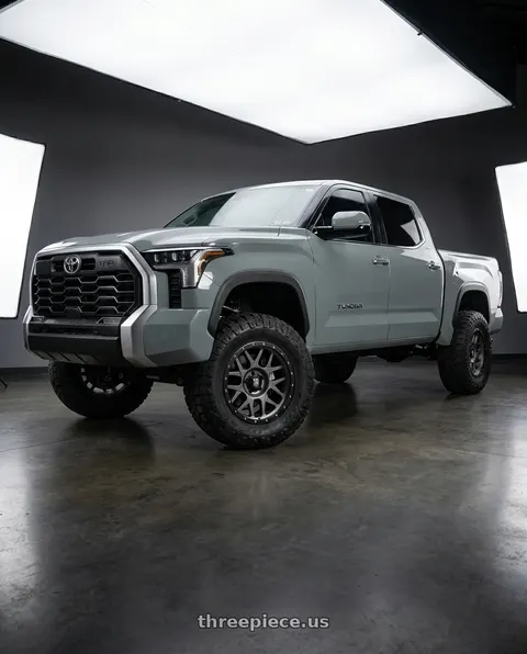 2018 Toyota Tundra with XD XD127 BULLY 5X150 20X9 +0 MATTE GRAY BLACK RING wheels