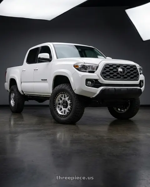2023 Toyota Tacoma SR5 with KMC KM549 GRS 6X139.7 17X9 -12 MACHINED WITH SATIN BLACK LIP wheels