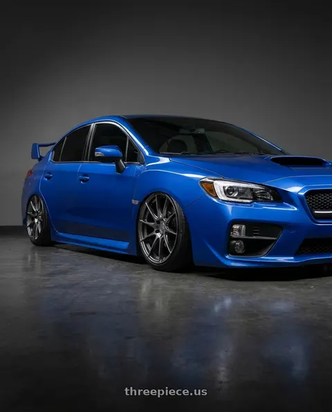 2013 Subaru WRX STI with Aodhan AH09 5x114.3 18x9.5 +35 Hyper Black wheels