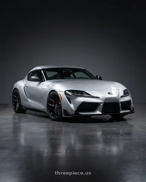 2023 Toyota GR Supra with VOSSEN HF6-4 6X139.7 18x9 +0 SATIN BLACK wheels