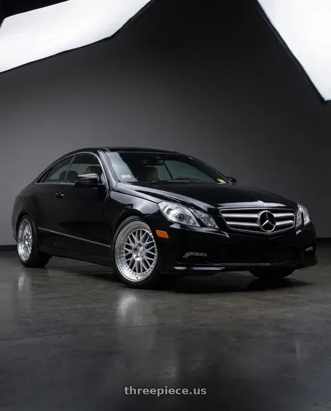 2013 Mercedes-Benz E350 4Matic with ESR Wheels SR01 5x112 18x8.5 +30 Hyper Silver Machine Lip wheels