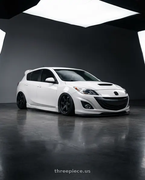 2012 Mazda 3 Mazdaspeed with ESR Wheels APEX SERIES AP6 5x114.3 18x9.5 +22 Matte Black wheels