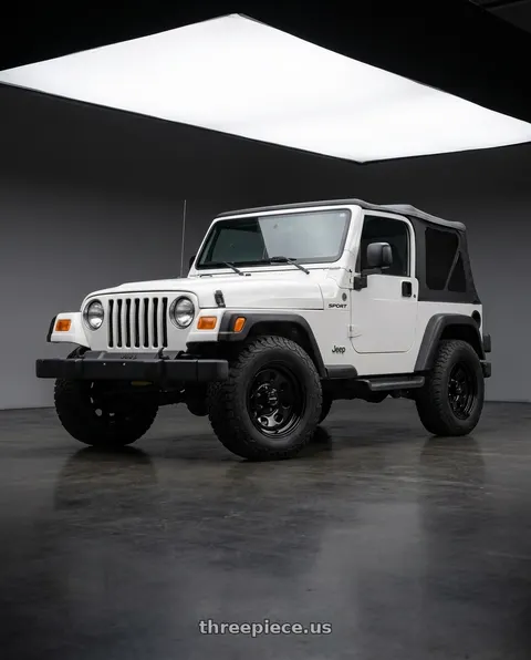2006 Jeep Wrangler with Vision HD 85H 5x114.3 15x8-29 Gloss Black wheels