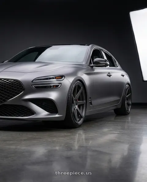 2024 Genesis G70 with Rohana RC7 5x114.3 20x10+40 Matte Graphite wheels
